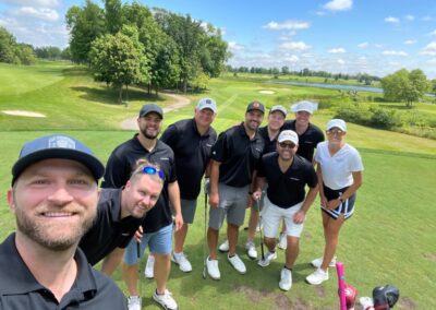 group shot on the golf course